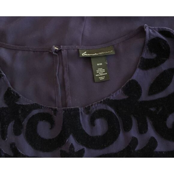 Lane Bryant Cap Sleeve Burnout Blouse 18/20 - Picture 4 of 5